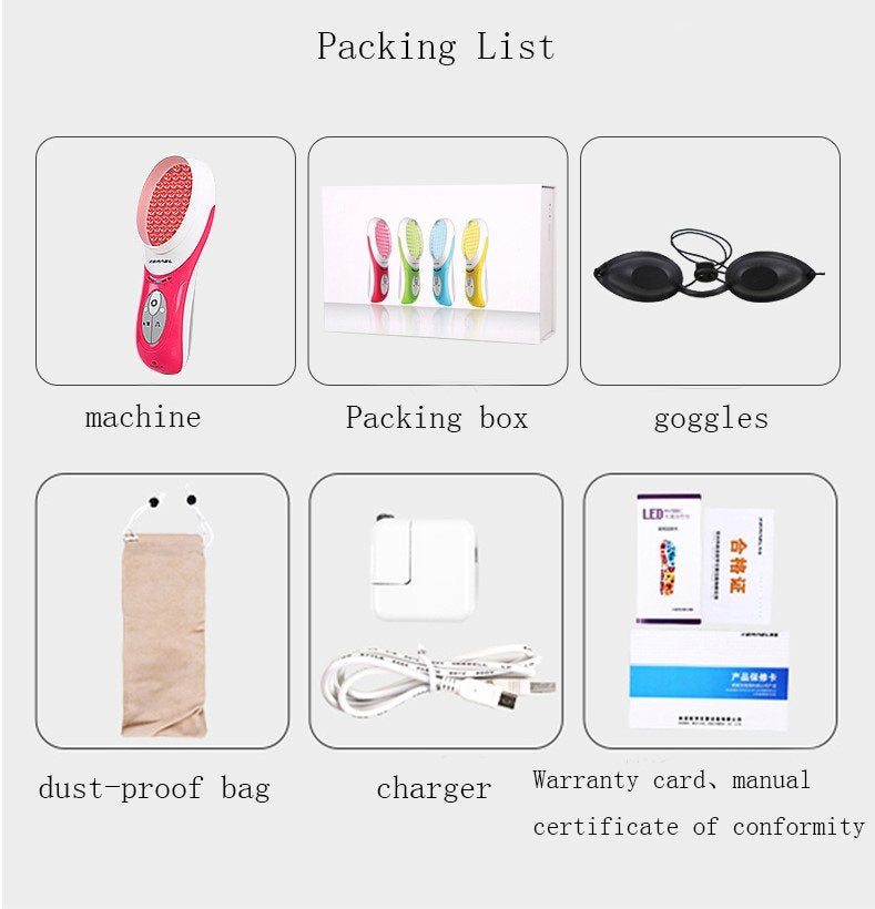 Free shipping | Home use LED red blue yellow Light therapy machine