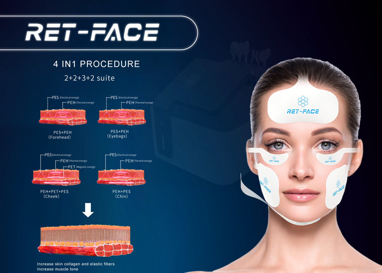 EMS face machine for face lifting wrinkle removal muscle increase