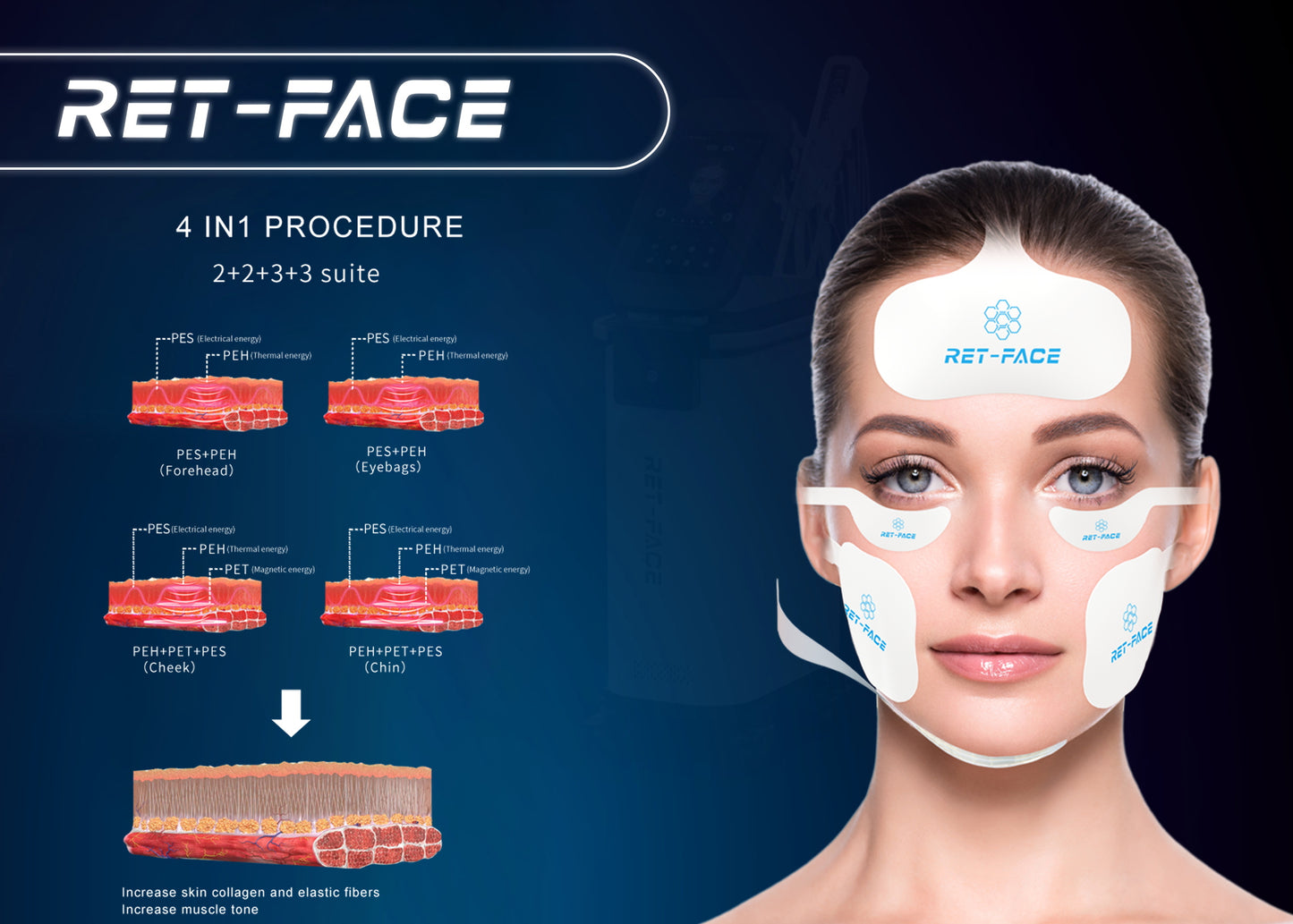 EMS face machine face lifting skin tightening (vertical)