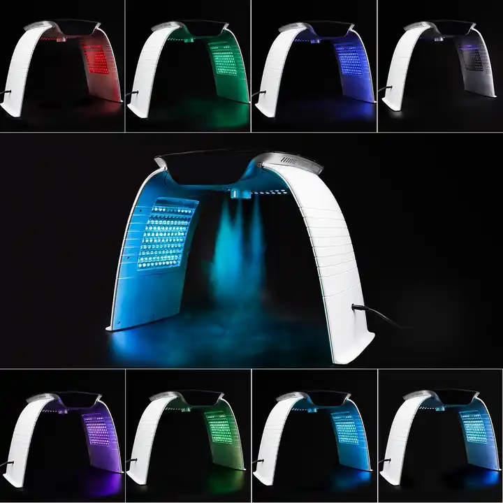 Top configuration LED Light therapy facial care machine with 8 colors