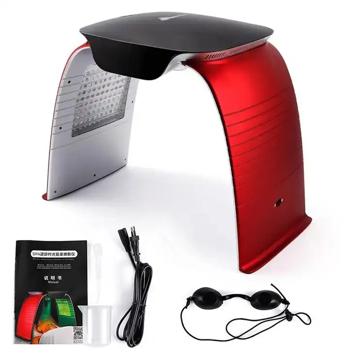 Top configuration LED Light therapy facial care machine with 8 colors