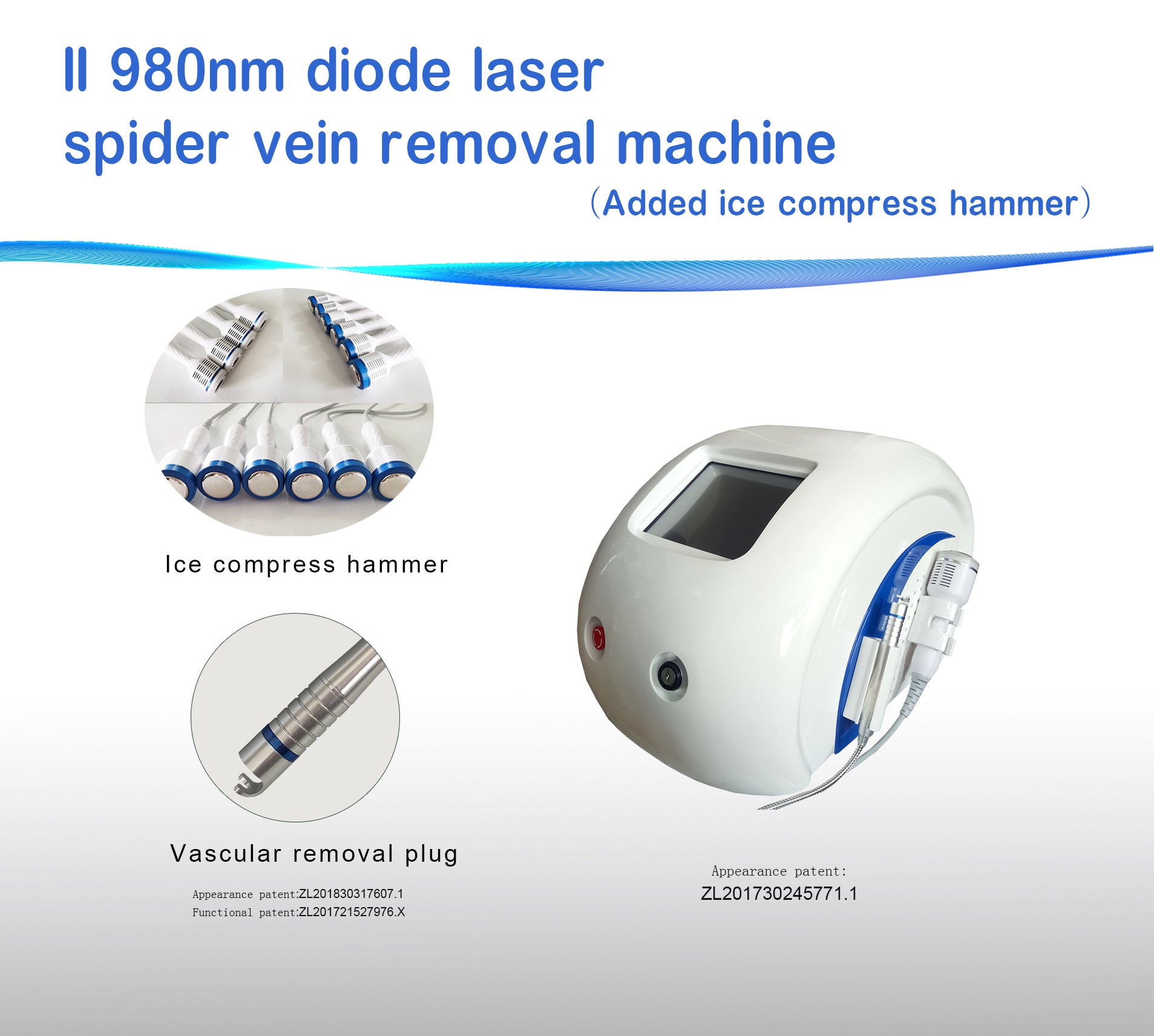 980nm laser vascular removal veins therapy machine – XGBeauty