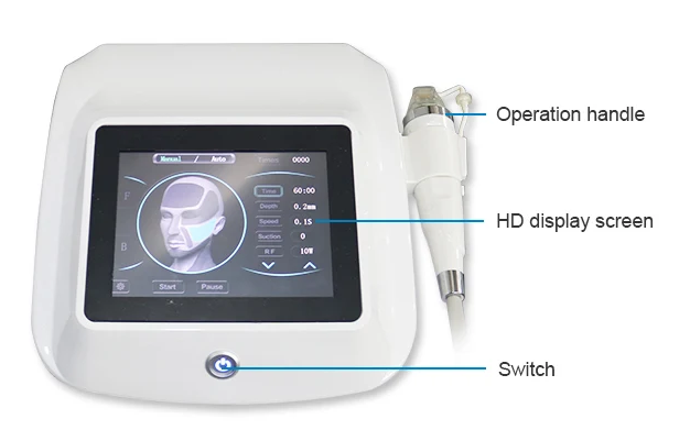 RF Microneeding machine for acne scars skin whitening treatment